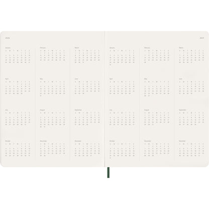 Moleskine 13 Month Essential Planner SC Weekly Vertical XXL Myrtle Green 2026