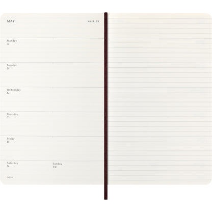 Moleskine Diary 12 Month Weekly + Notes HC Large Precious & Ethical Mamba Bordeaux 2026