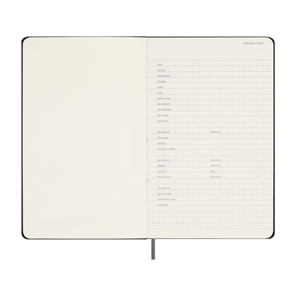 Moleskine Undated Planner Weekly + Notes Large Black