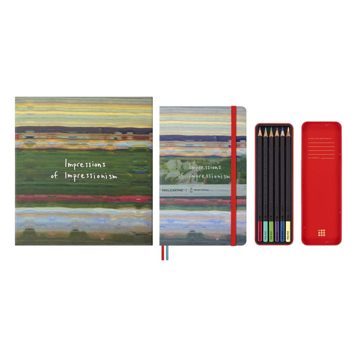 Moleskine LE Impressionism Large Notebook and Pencils Gift Set