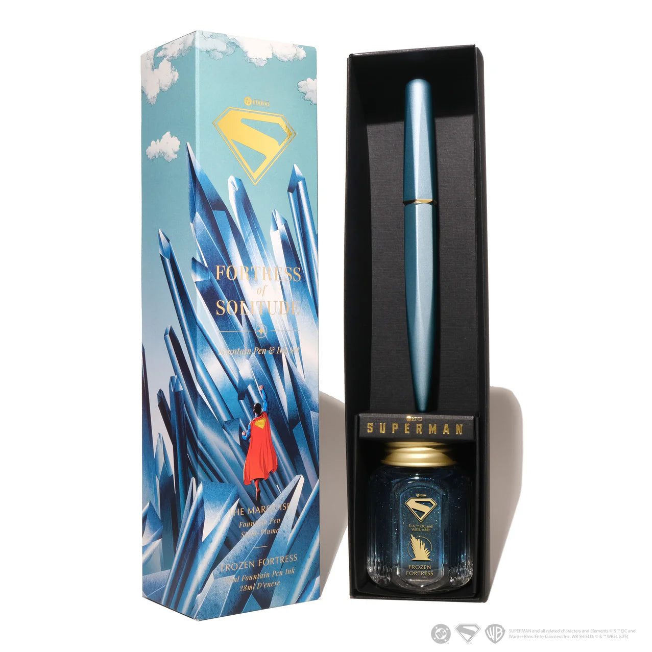 Ferris Wheel Press x WB Superman The Marquis Fortress of Solitude Fountain Pen & Ink Set