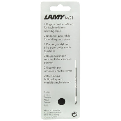 Lamy Refill Ballpoint M21 (Pk 2) Black Hangsell