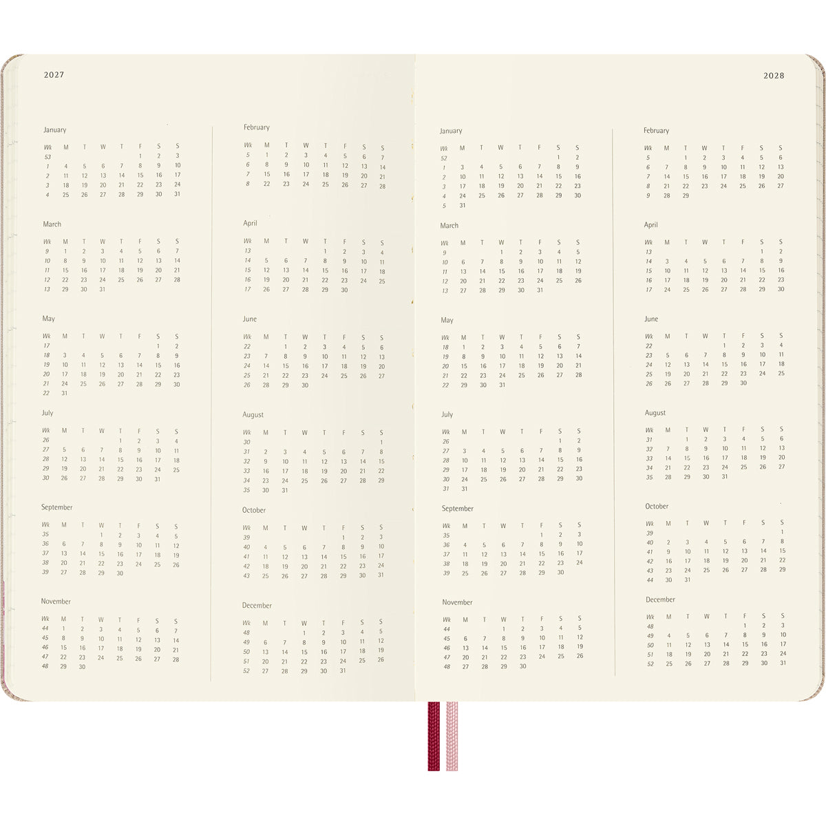 Moleskine LE Sakura 2026/2027 18M Weekly Planner Large