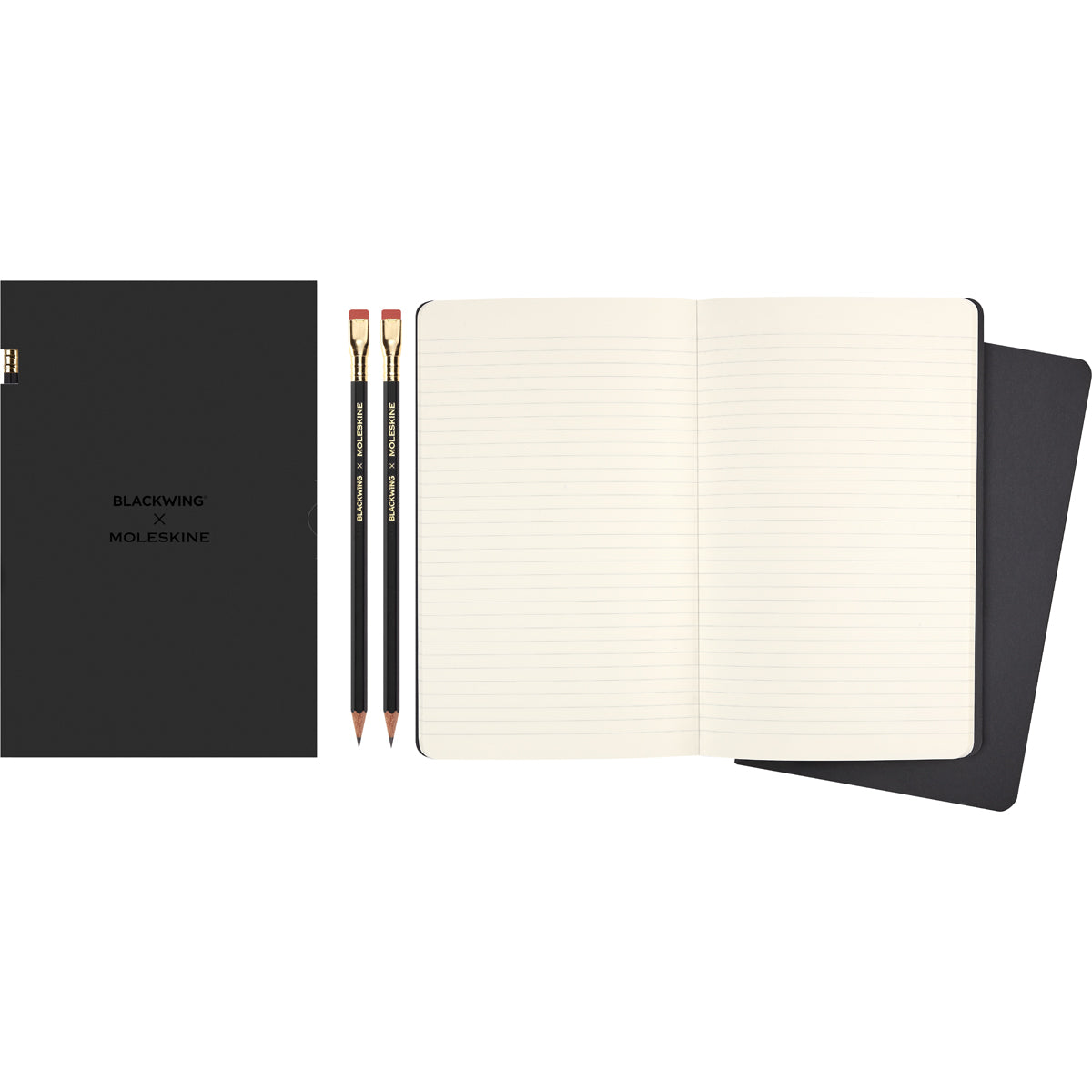 Moleskine LE Blackwing x MSK Set 2 Firm Pencils + 2 Ruled Cahier (L)