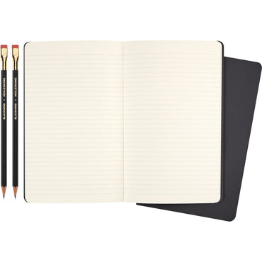 Moleskine LE Blackwing x MSK Set 2 Firm Pencils + 2 Ruled Cahier (L)