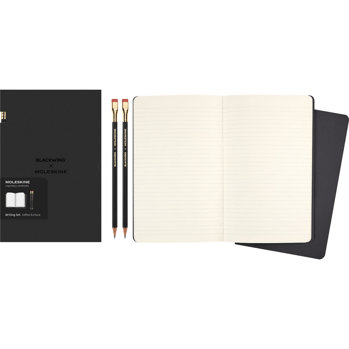 Moleskine LE Blackwing x MSK Set 2 Firm Pencils + 2 Ruled Cahier (L)