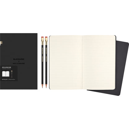 Moleskine LE Blackwing x MSK Set 2 Firm Pencils + 2 Ruled Cahier (L)