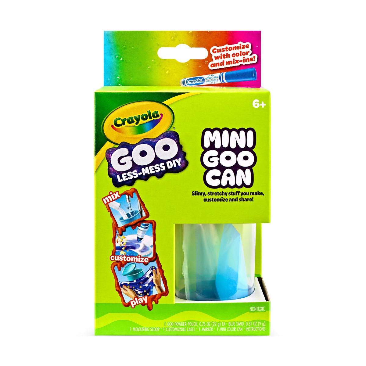 Crayola Goo Mini Goo Cans Counter Display (6 units)