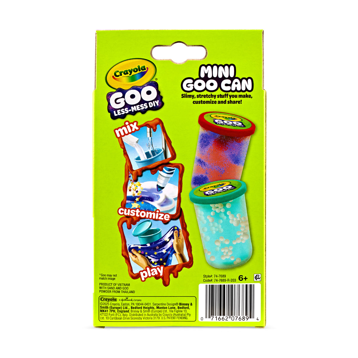 Crayola Goo Mini Goo Cans Counter Display (6 units)