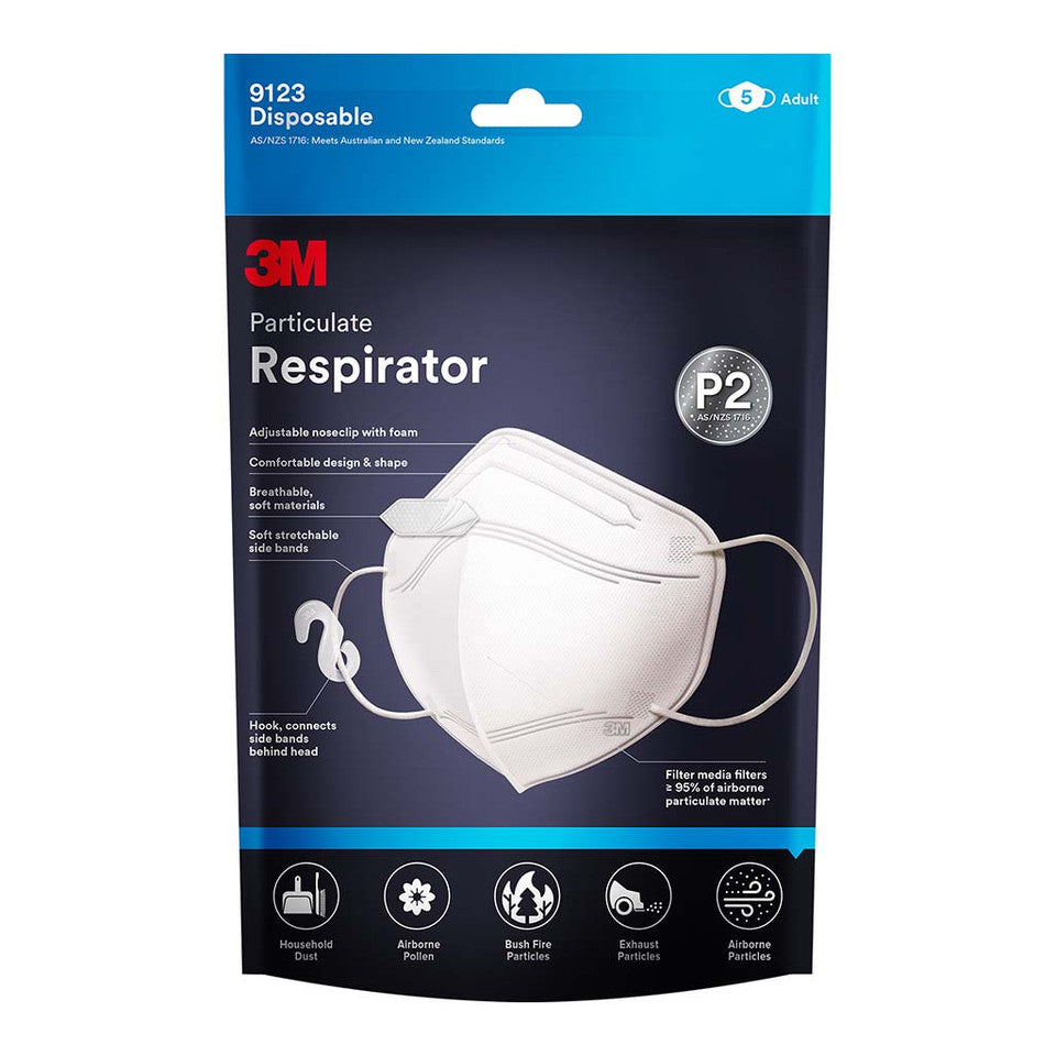 3M Particulate Respirator 9123 P2 Pack Of 5