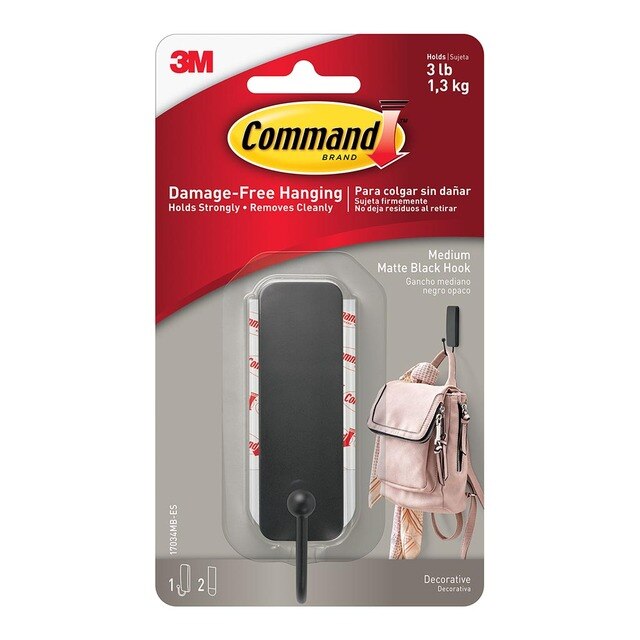Command Hook Medium Matte Black