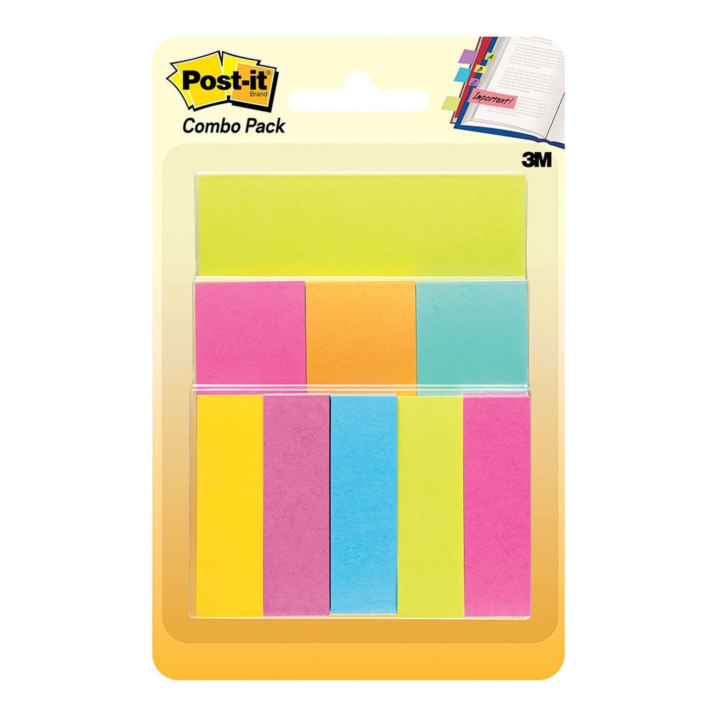 Post-it Notes And Page Markers 670-combo Assorted Sizes Combo 9 Pack