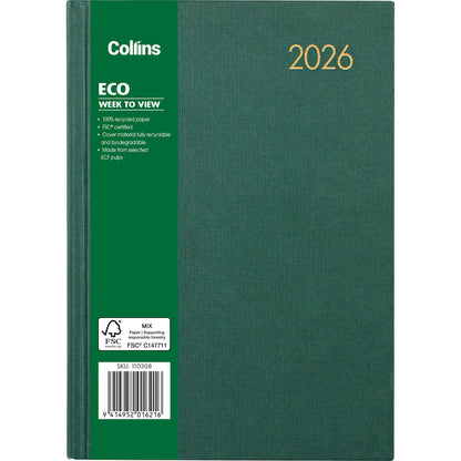 Collins Eco A53 Week Per View Diary Even Year