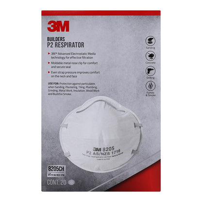 3M Builders P2 Respirators Pack of 20