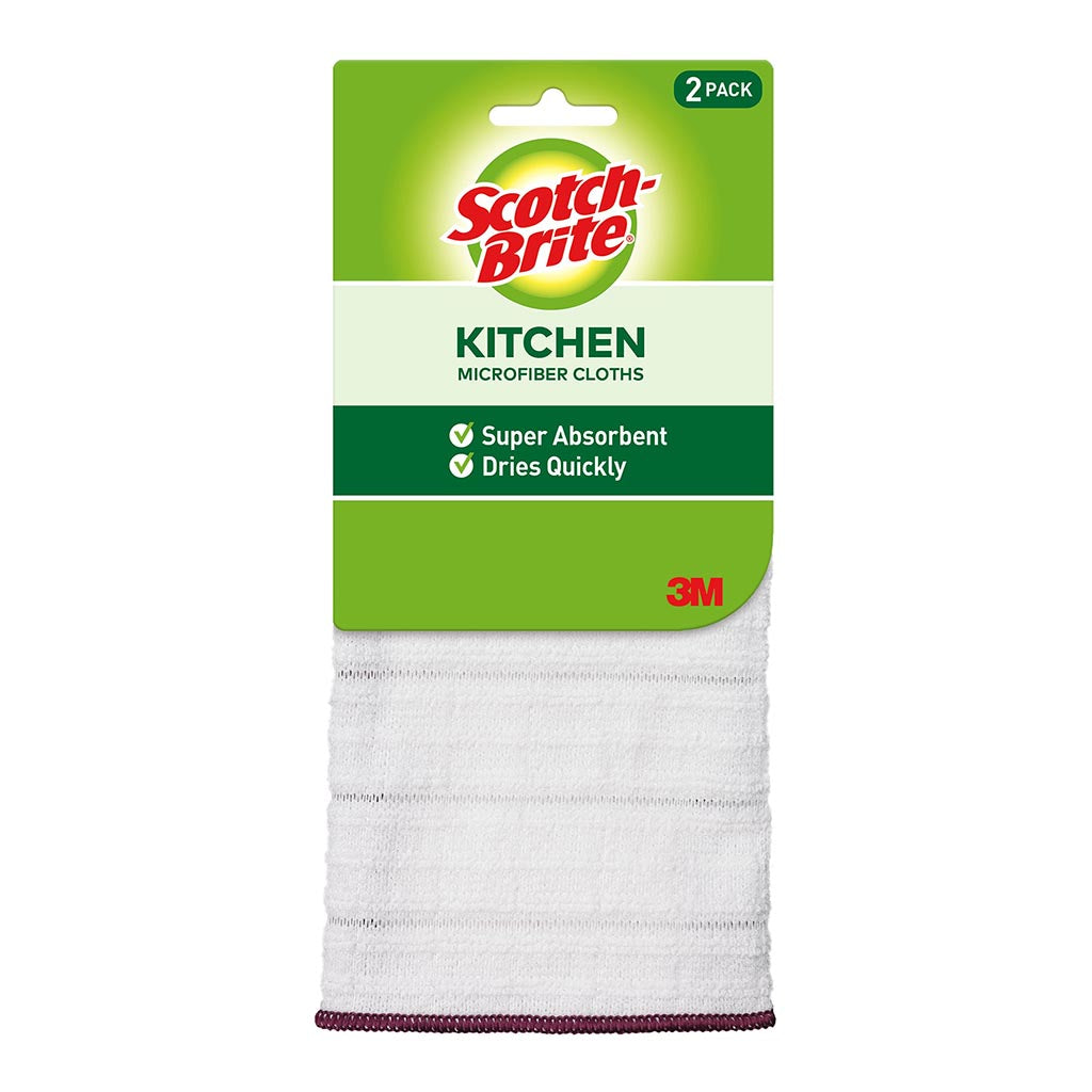 Scotch-Brite Kitchen Microfibre Cloths Pack of 2