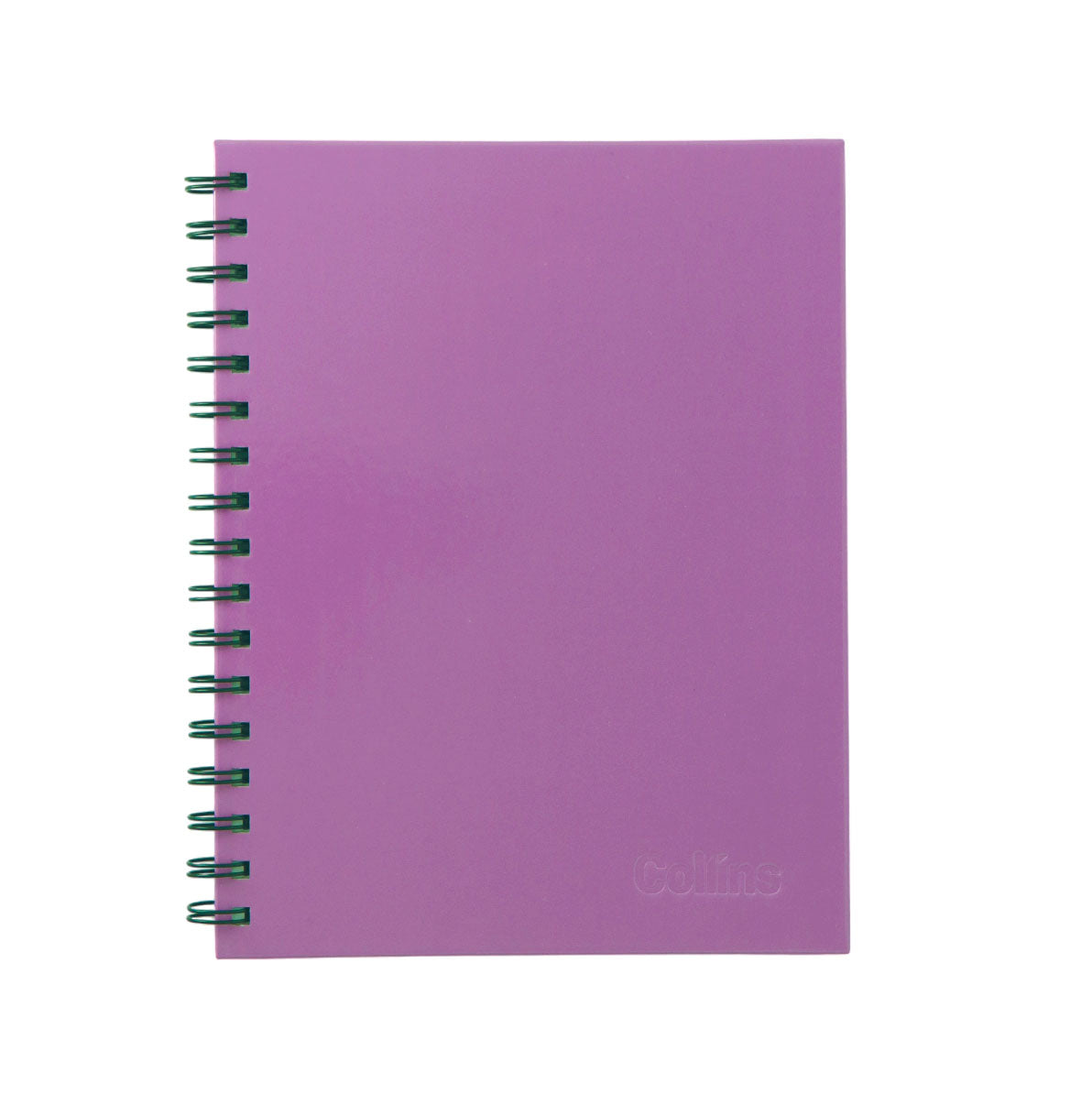 Collins Notebook Wiro 225x175 Mauve 100 Leaf Side Opening