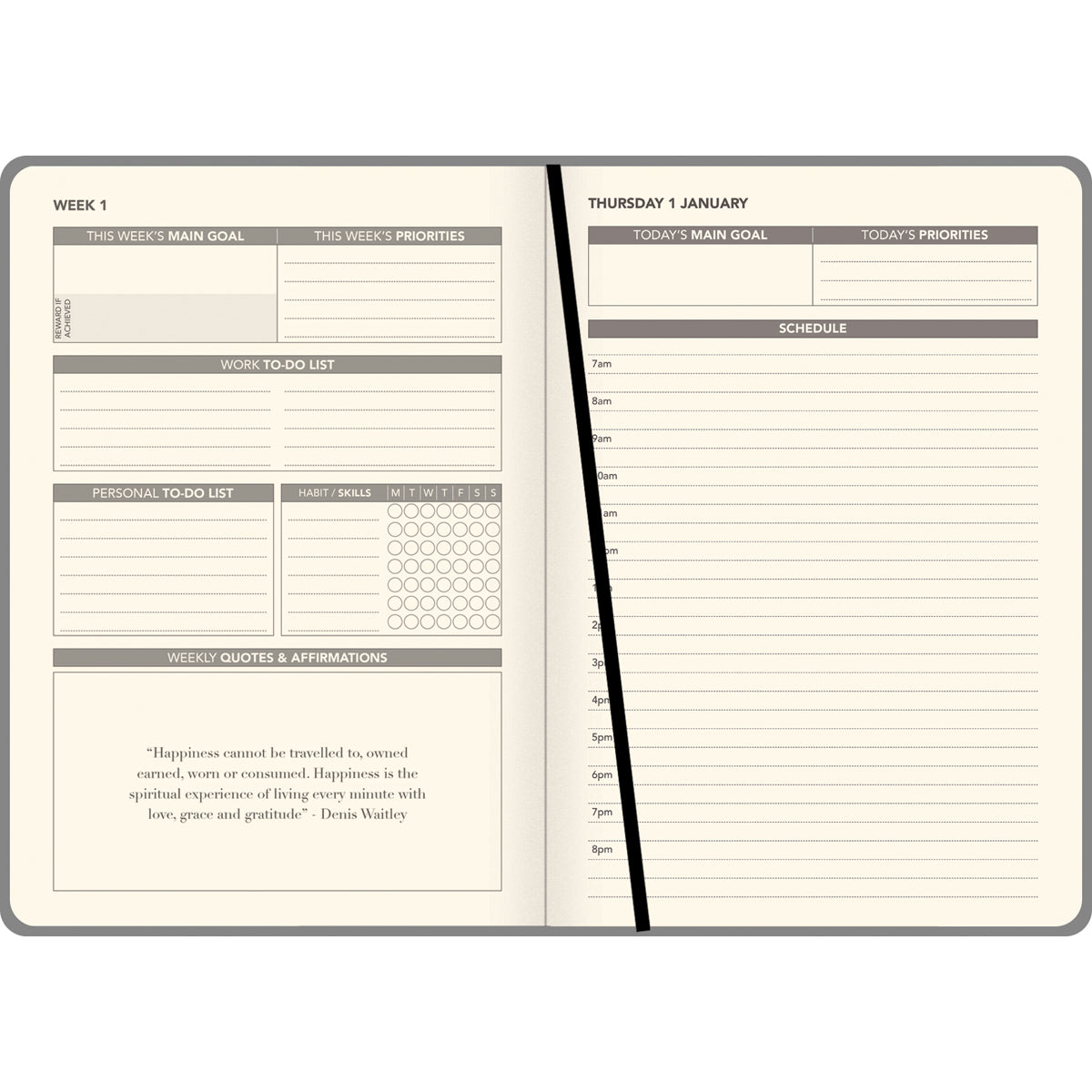 Collins Diary A51 Gratitude & Goals Even Year