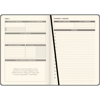 Collins Diary A51 Gratitude & Goals Even Year