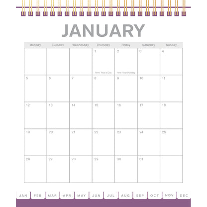 Collins Desk Calendar Beautiful Blooms Even Year