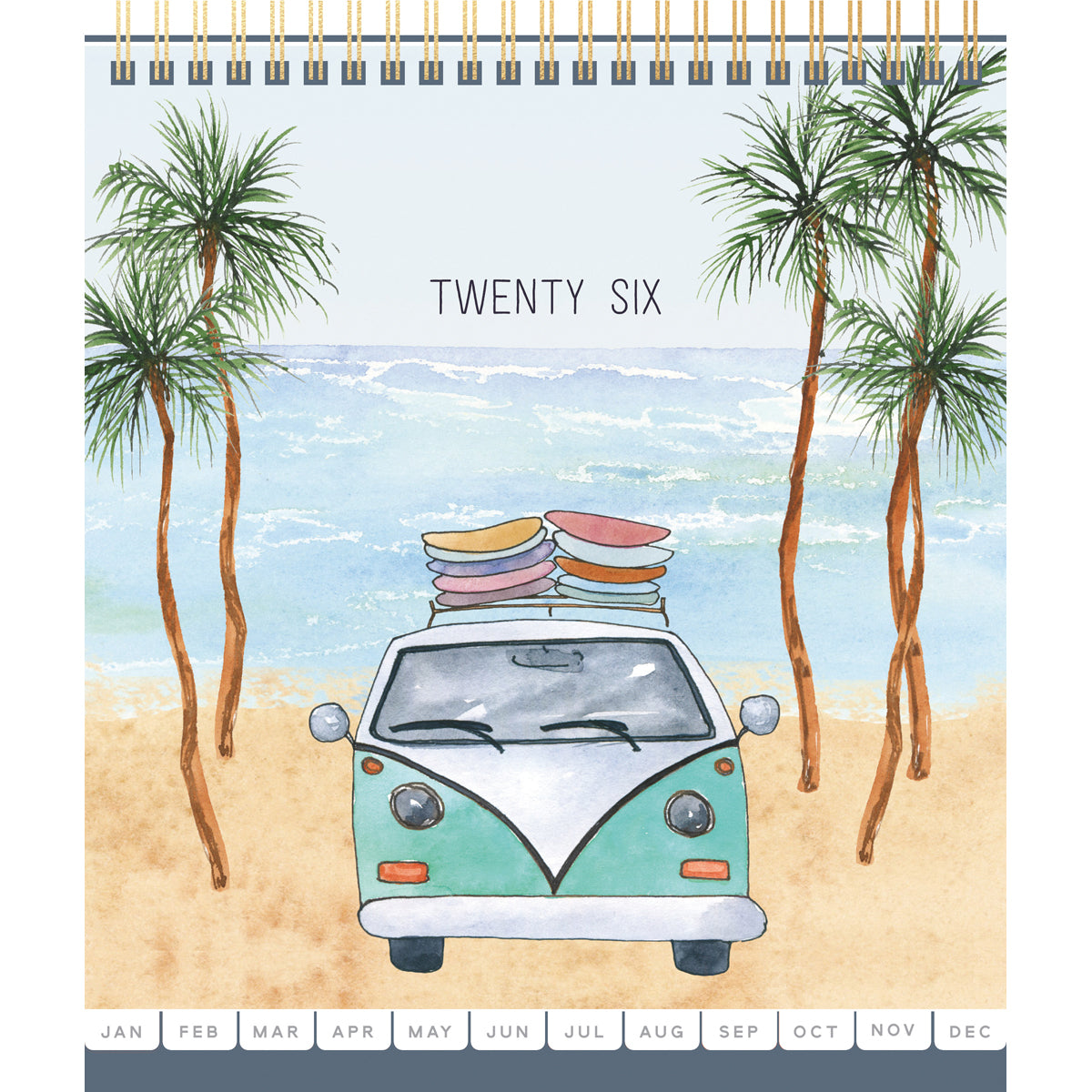 Collins Desk Calendar NZ Bays Even Year