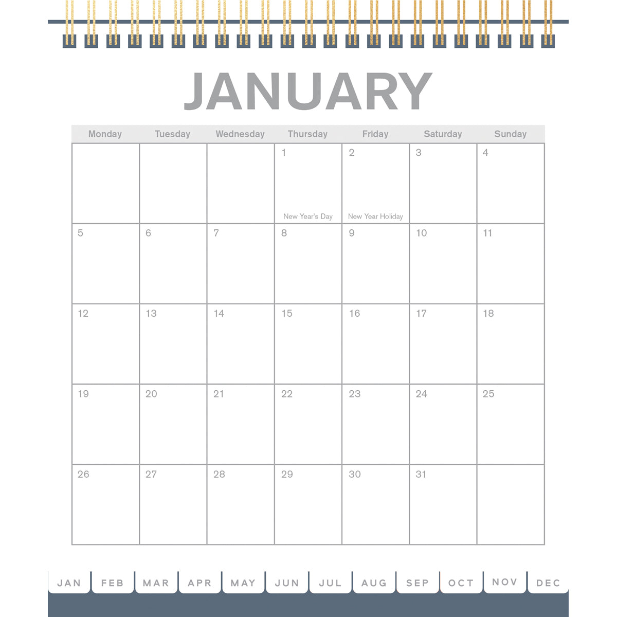 Collins Desk Calendar NZ Bays Even Year