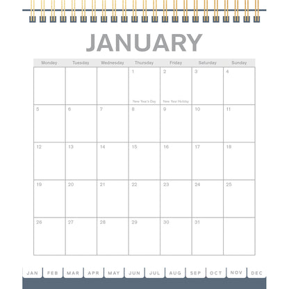 Collins Desk Calendar NZ Bays Even Year