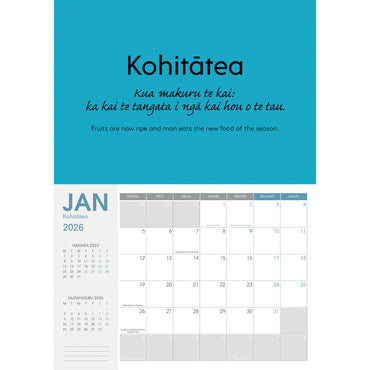 Collins Wall Calendar A4 NZ Bilingual Even Year