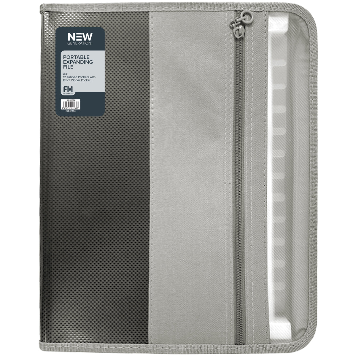 FM Zippered Expanding Files A4 13 Pocket