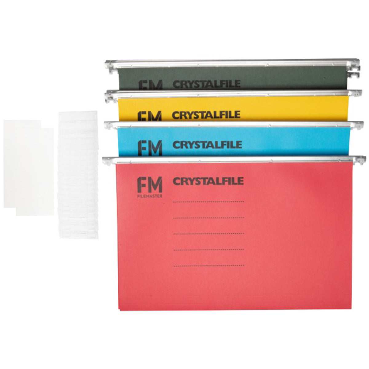 FM File Suspension Crystalfile Rainbow Foolscap Pack of 20
