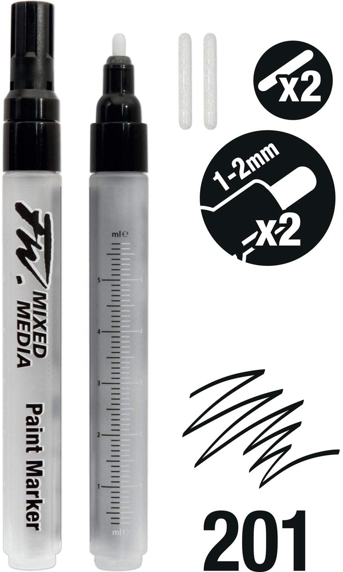 Daler Rowney FW Mixed Media Marker Set Medium Round