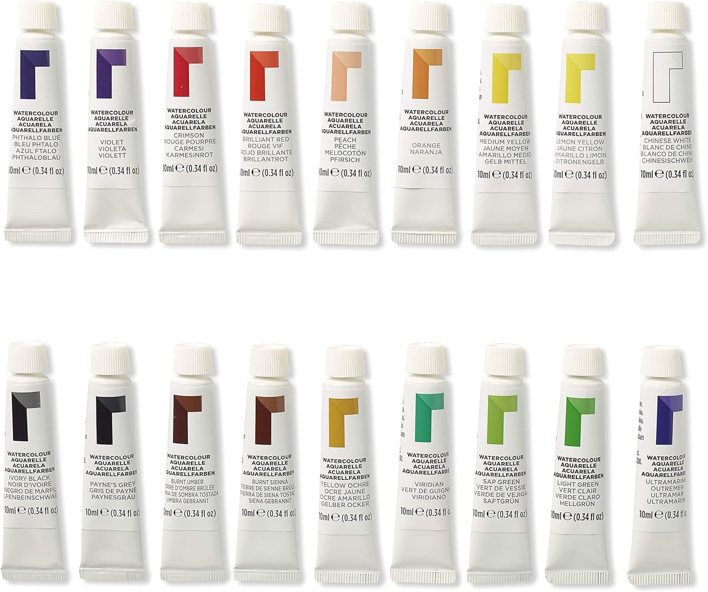 Reeves 12ml Watercolour Paints Set Of 18