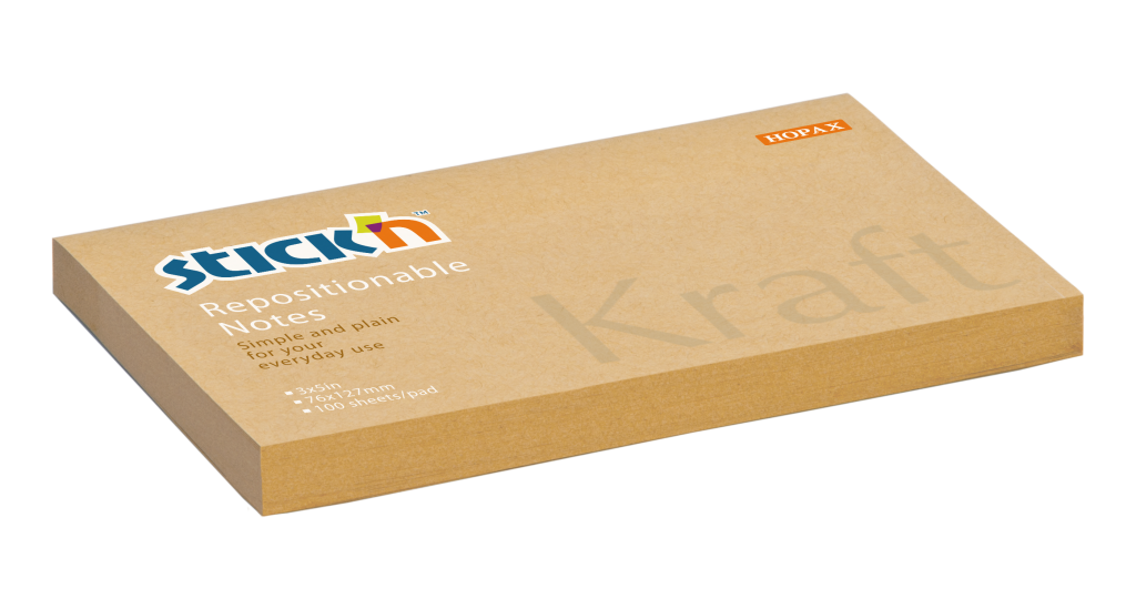 Stick'n Note 100 Sheet Kraft