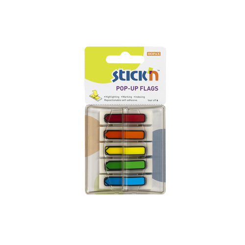 Stick'n Pop Up Flags 45x12mm 150 Sheets 5 Colours