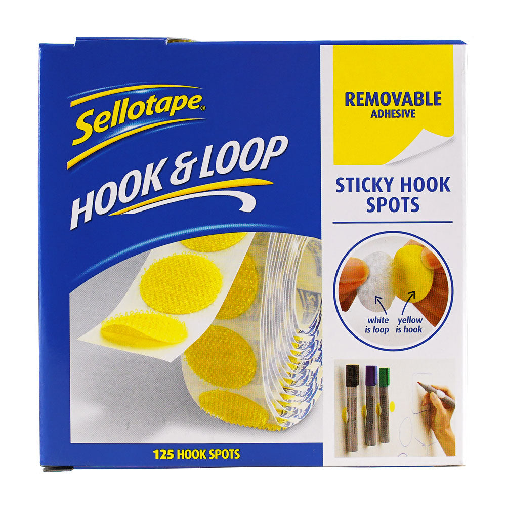 Sellotape Sticky Hook Spots Removable 22mm Pack Of 125