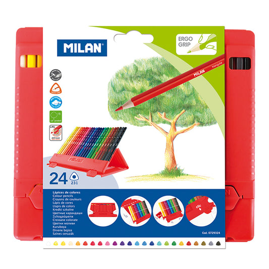 Milan Flexibox Triangular Colouring Pencils Set Of 24