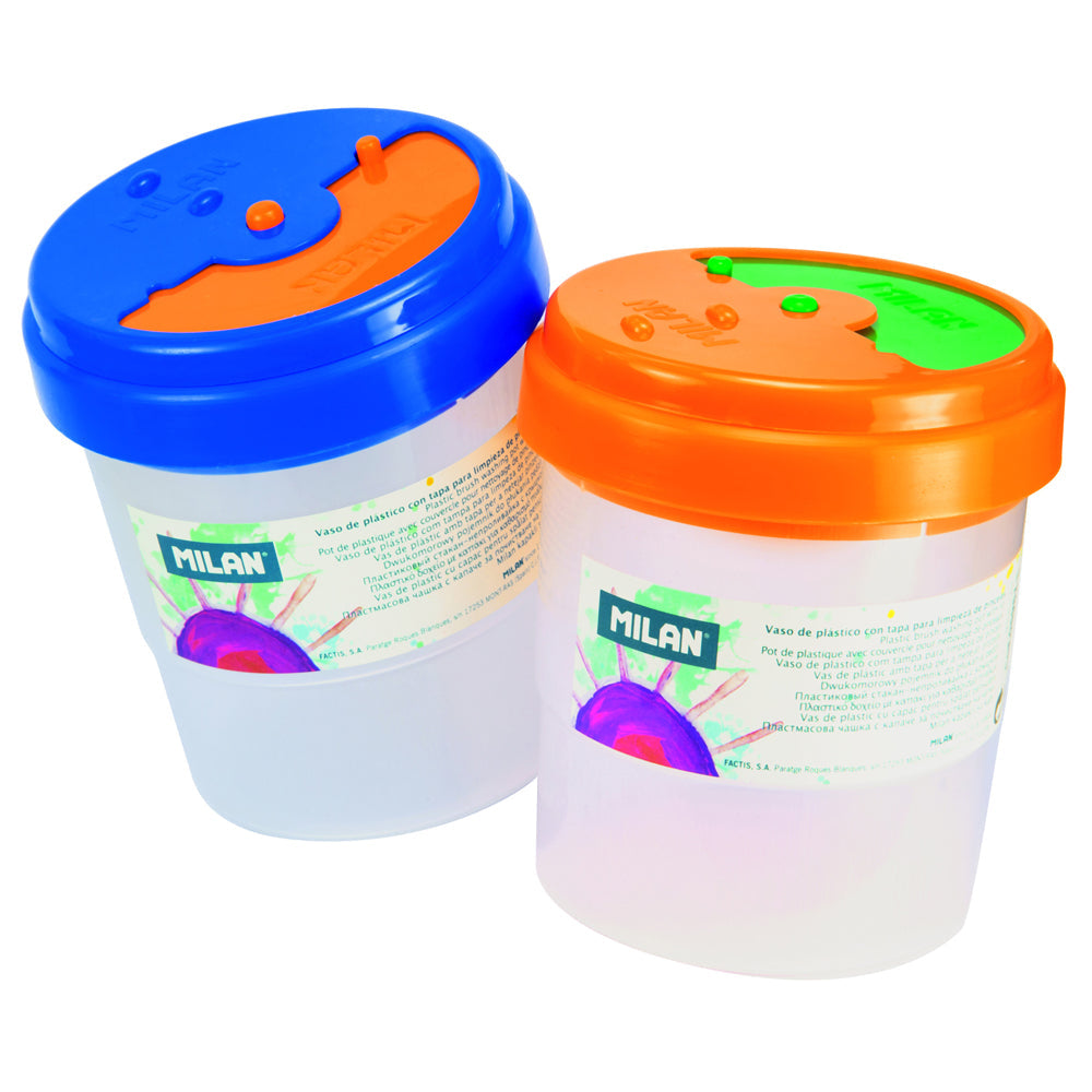 Milan Assorted Colour Paint Pot With Slide Lid
