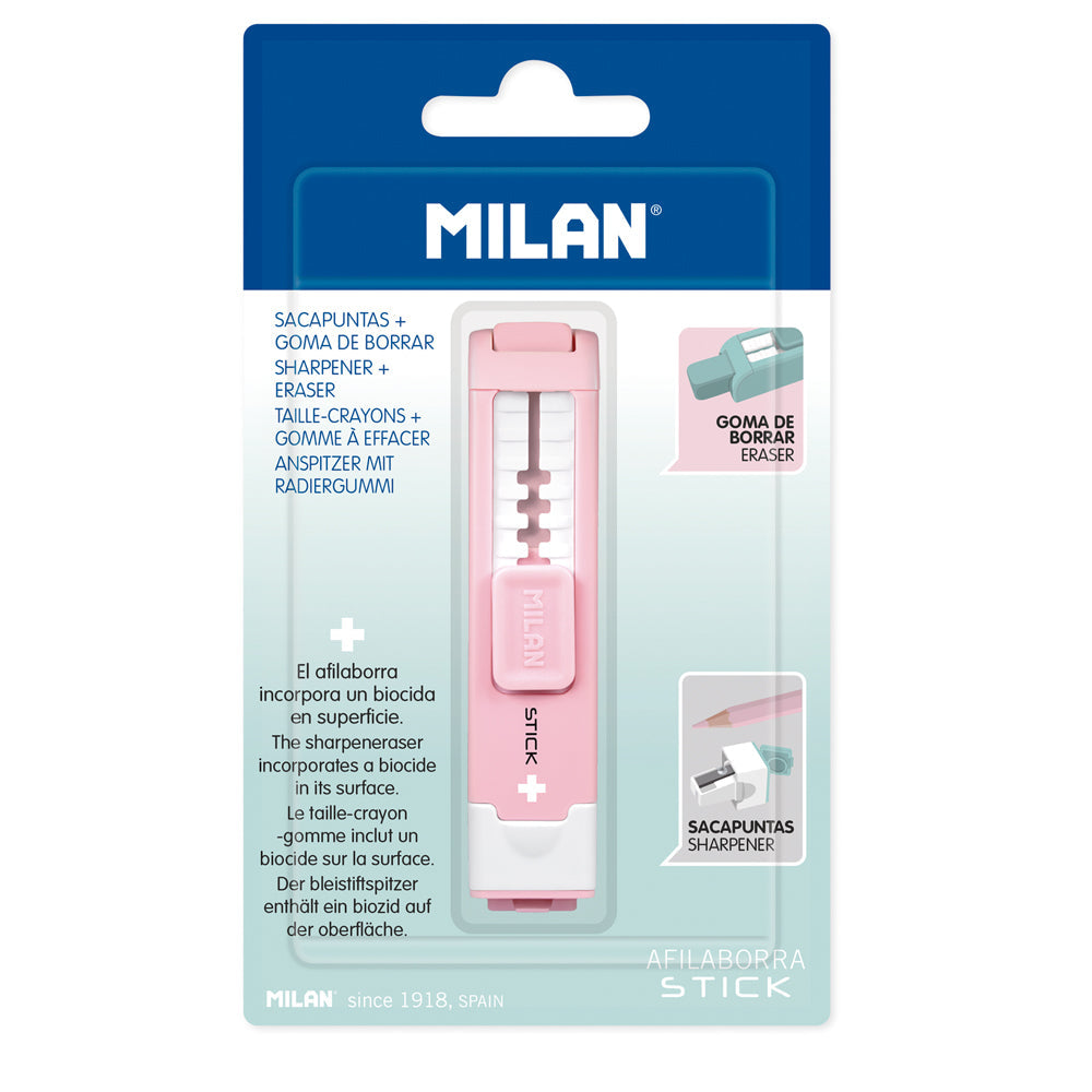 Milan Anti-bacterial Stick Sharpener Eraser