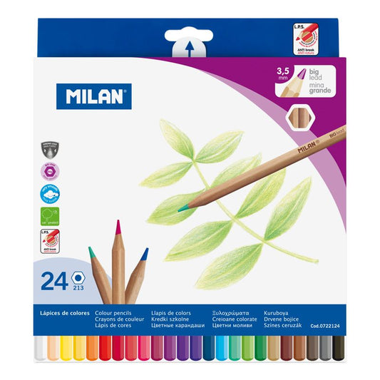 Milan Thick Lead Colouring Pencils Set of 24