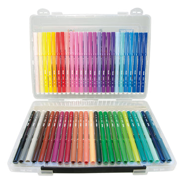 Milan Conic Tip Assorted Fibre Pens Set Of 50