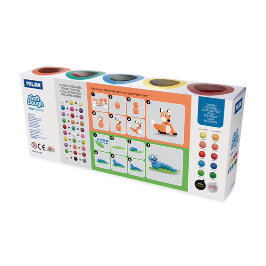 Milan Basic Colours Assorted Soft Dough Set Of 10