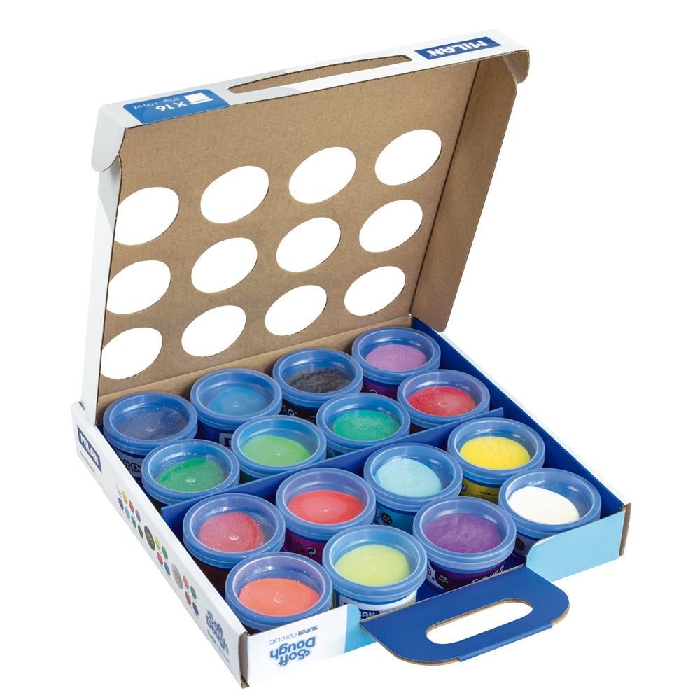 Milan Super Colours Assorted Soft Dough Set Of 16
