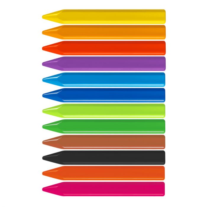 Milan Maxi Triangular Plastipastels Set of 12