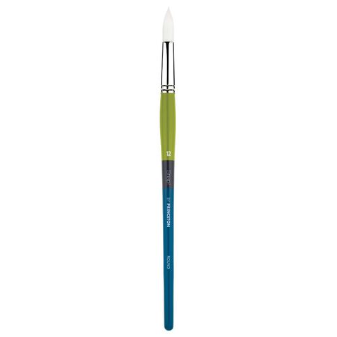 Princeton Snap! 9800 Long Handle White Synthetic Taklon Round Brushes