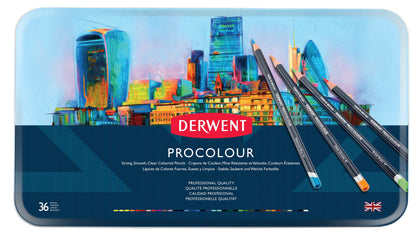 Derwent Procolour Pencils Tin Of 36