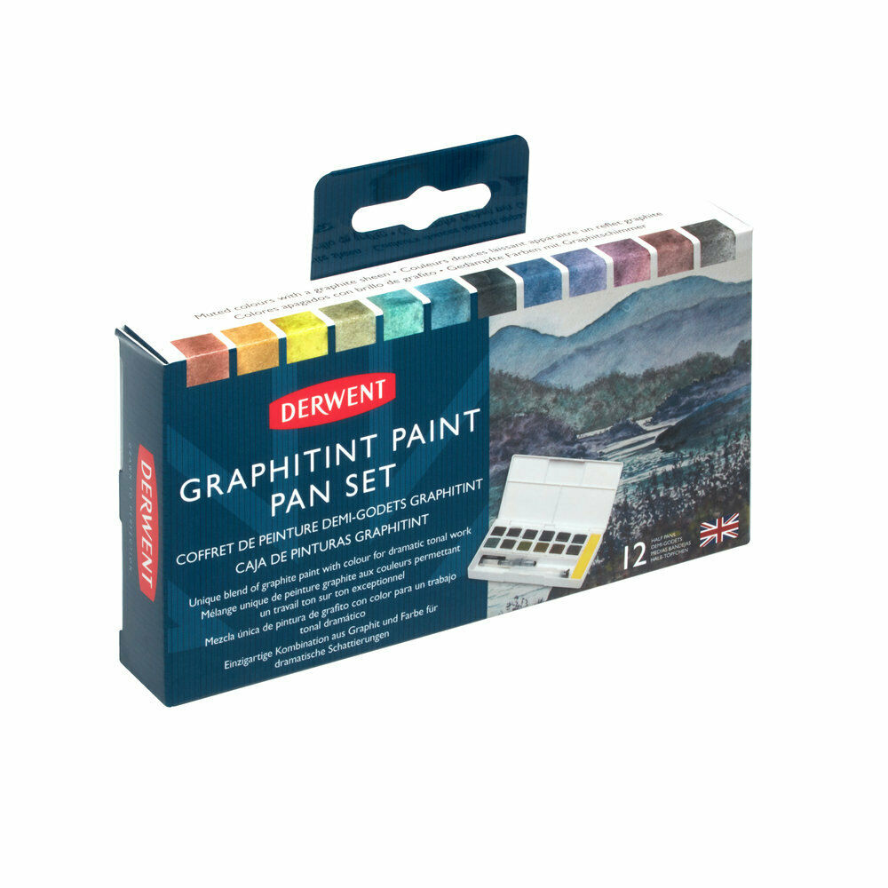 Derwent Graphitint 12 Pan Paint Set