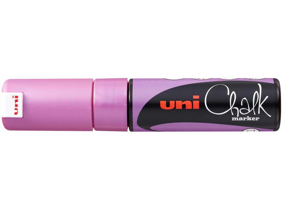 Uni 8.0mm Chisel Tip Metallic Chalk Markers