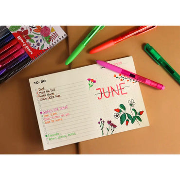 Uni Signo RT1 0.7mm Floral Retractable Pens Set of 12