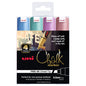 Uni 8.0mm Bold Chisel Tip Metallic Chalk Markers