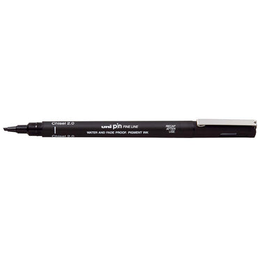 Uni Pin Permanent Chisel Tip Black Fineliners