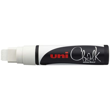 Uni 15.0mm Chisel Tip White Chalk Marker